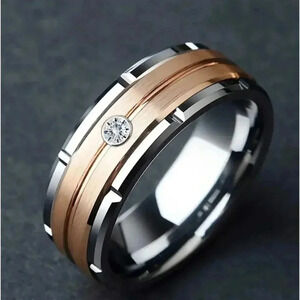 Two-Tone Titanium Ring Size 9